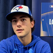 Le voltigeur des Blue Jays de Toronto, Joey Loperfido.