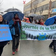 Manifestation pour le Jour de la Terre à Rouyn-Noranda