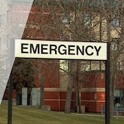 Le signe d'urgence devant l'hôpital Concordia avant sa fermeture.