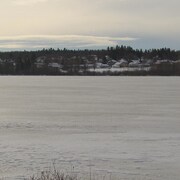 Le lac Saint-Charles en hiver.