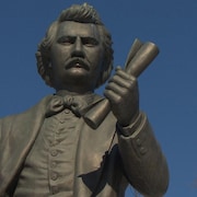 La statue de Louis Riel à l'Assemblée législative du Manitoba
