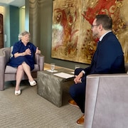 Louise Arbour en entrevue avec Louis-Simon Lapointe.