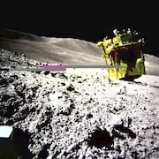 L'astromobile japonaise SLIM sur la Lune. 