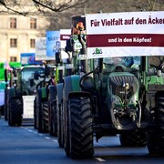 Une manifestation d'agriculteurs, à Berlin. 