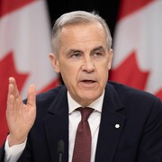 Mark Carney en conférence de presse le 2 mai 2025.
