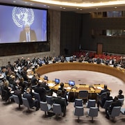L'envoyé spécial de l'ONU pour le Yémen, Martin Griffiths, s’adresse en vidéoconférence au Conseil de sécurité.