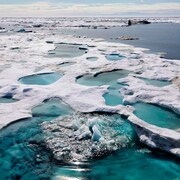 Une vue de la mer de Beaufort depuis le brise-glace finnois MSV Nordica, le 16 juillet 2017.
