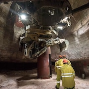 L'intérieur de la mine de potasse de Esterhazy, en Saskatchewan.