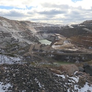 Mine de fer d'ArcelorMittal au mont Wright, près de Fermont.