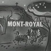 Titre du générique d'ouverture du documentaire Mont-Royal sur un dessin du mont Royal