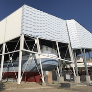 Deux des trois goélettes sous les nouvelles structures.