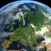 Le continent européen vu de l'espace.