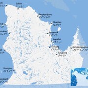 Carte du Nunavik et de ses villages nordiques.