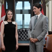 La lauréate du prix Nobel de la paix et présidente du Centre pour les libertés civiles, Oleksandra Matviichuk, a eu une réunion avec le premier ministre Trudeau à Ottawa le 3 juin 2024.