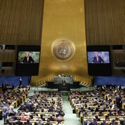 L'Assemblée générale de l'ONU durant l'intervention de son secrétaire général, Antonio Guterres.