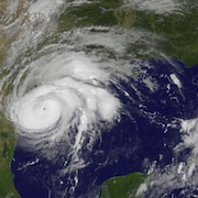 L'ouragan Harvey vu par un satellite de la NASA.