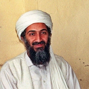 Ben Laden sourit.
