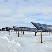 La centrale solaire Awasis située sur des terres appartenant à la Première Nation Cowessess, en Saskatchewan, le 9 novembre 2022.