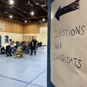 Une enseigne Questions aux candidats.