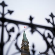 La tour de la Paix sur la Colline du Parlement à Ottawa.