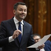 Paul St-Pierre Plamondon lors de la période de question à l'Assemblée nationale.