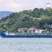 Le pétrolier SIG, battant pavillon russe, traverse le Bosphore à Istanbul, en Turquie, sur cette photo prise le 7 juin 2022.