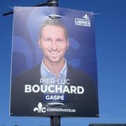 Une pancarte de Pier-Luc Bouchard