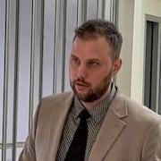 Pierrick Caron, au Palais de justice de Campbellton.