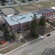 Le Pavillon Monique-Rousseau de l'École canadienne-française à Saskatoon, en Saskatchewan, le 29 avril 2024.