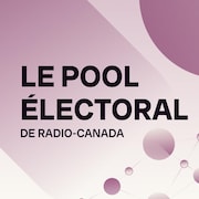 Bannières promotionnelles pour « Le pool électoral de Radio-Canada » dans le cadre des Élections Québec 2026.