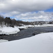 Une rivière l'hiver.