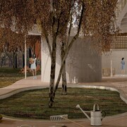Le passage couvert, tiré du projet Symbiosis, un centre culturel pour Kahnawake, réalisé par Angelica Peraza et  Éléanor Juste.   
