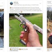 Les trois publicités offrent des armes à feu.