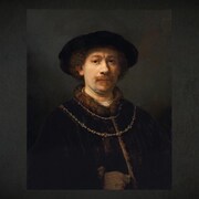 L'oeuvre « Autoportrait au chapeau et aux deux chaînes » de Rembrandt van Rijn.