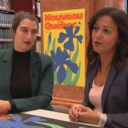 Émilise Lessard-Therrien et Ruba Ghazal en entrevue.