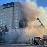 Un incendie sur la rue Main, le 4 mars 2023.