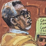 Dessin représentant un homme avec des lunettes qui fronce des sourcils.