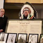 Une cérémonie soulignant la déclaration de souveraineté de la Nation Dakota de Buffalo Standing, en Saskatchewan, le 22 février 2024.