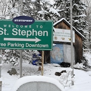 L'abri d'une personne en situation d'itinérance à St. Stephen, au Nouveau-Brunswick, le 5 décembre 2023.