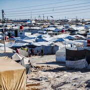 Vue générale du camp de détention d'Al-Hol dans le nord-est de la Syrie.