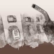 Une illustration d'une pompe &agrave; essence.