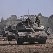 Des véhicules de l'armée israélienne.