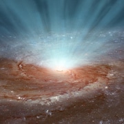 Un trou noir au centre d'une galaxie.