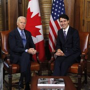 Joe Biden et Justin Trudeau, en 2016.