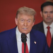 Le président américain Donald Trump prononce un discours à la Maison-Blanche à Washington, après les frappes américaines sur des installations nucléaires iraniennes, le 21 juin 2025.