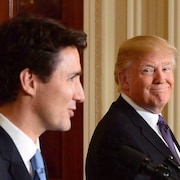Justin Trudeau et Donald Trump.