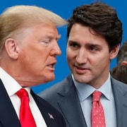 Donald Trump discute avec Justin Trudeau.