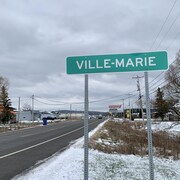 La pancarte du ministère des Transports annonçant Ville-Marie.