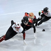  Courtney Sarault mène sa course.