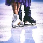 Les patins de Guillaume Cizeron et de Gabriella Papadakis.